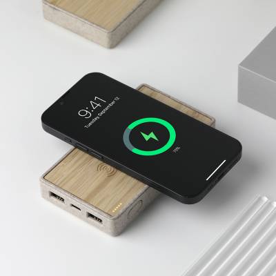 Powerbank 1000 mAh Bambu Wireless Mobil Şarj Cihazı